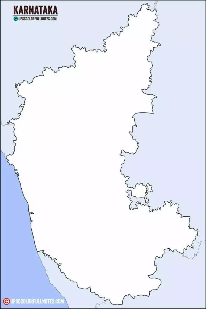 Download Karnataka Map [HD] - UPSC Colorfull notes