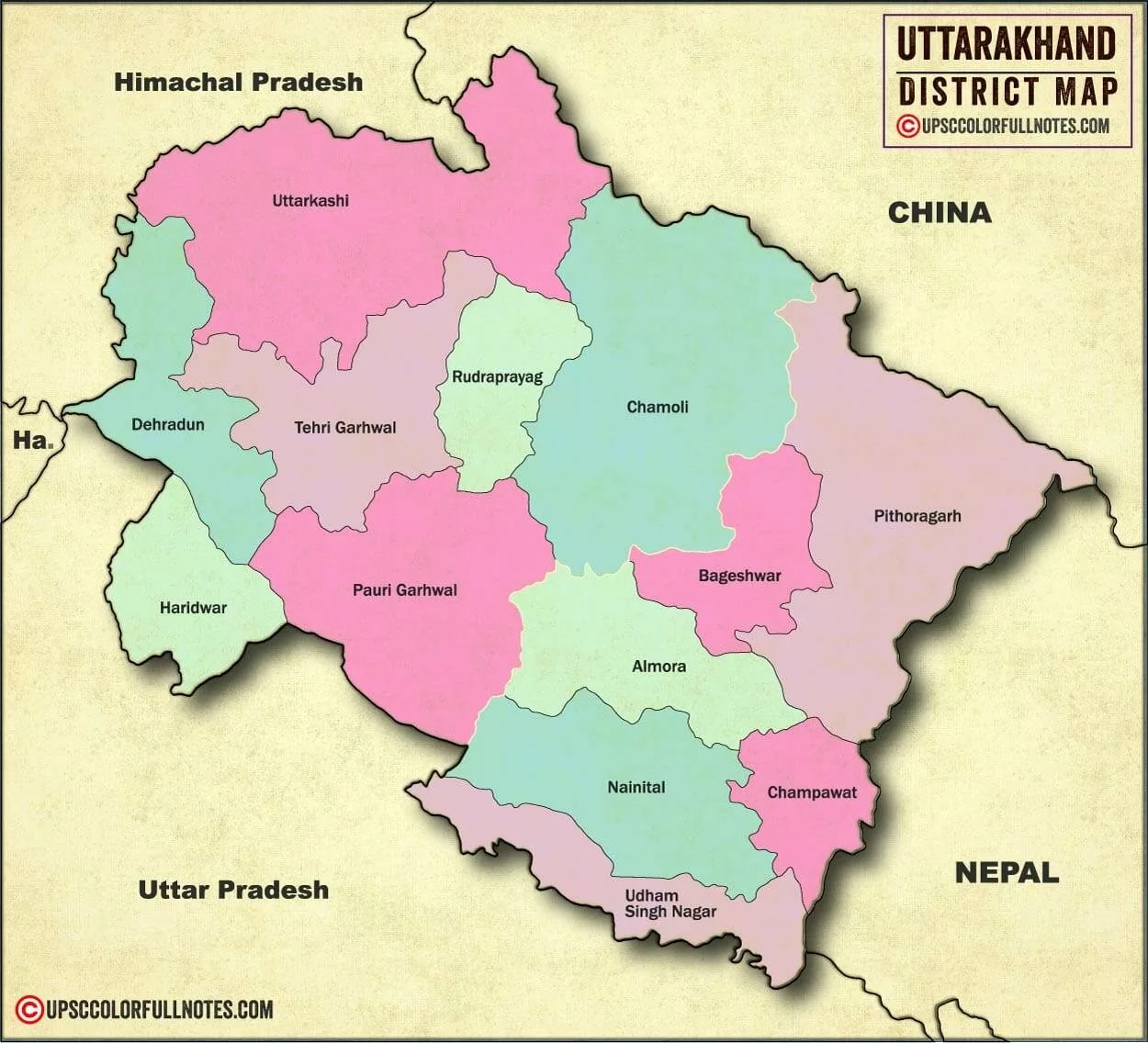 Uttarakhand Map 