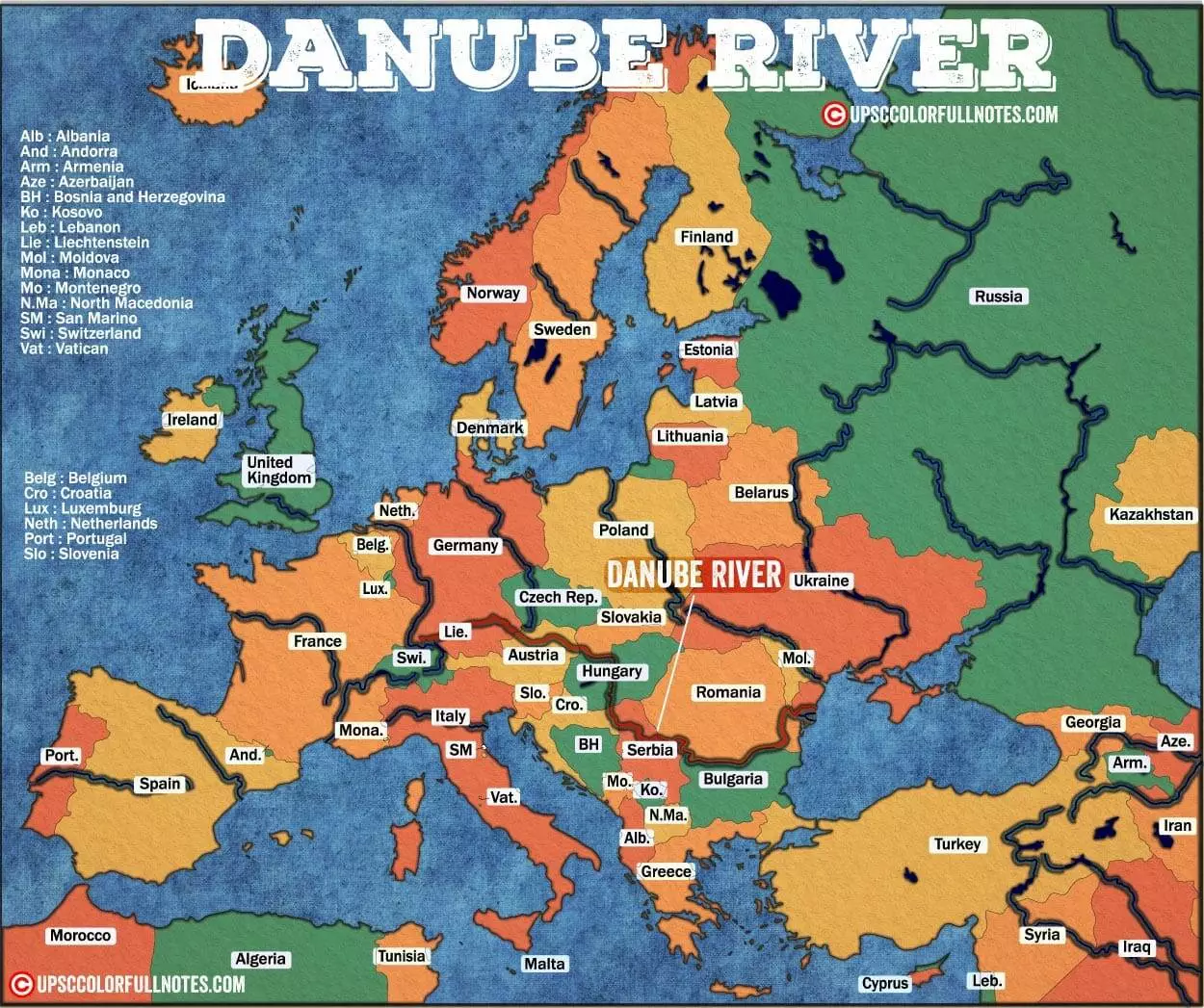 danube river world map