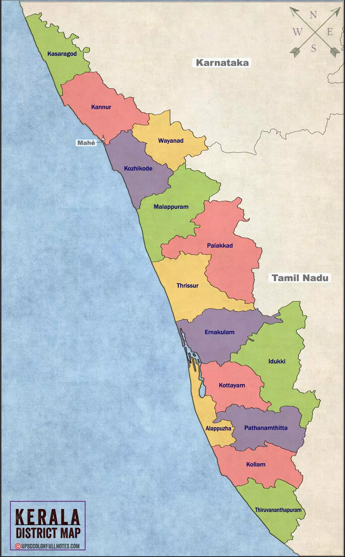 kerala district map